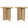 Šoninis stalas su saugykla 2 pcs Artisano ąžuolo Ø 39 x 38 cm