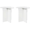 Šoninis stalas su saugykla 2 pcs Itin blizgi balta Ø 39 x 38 cm