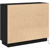 LED Bufetas Juodas ąžuolas 90 x 32 x 75 cm Apdirbta mediena