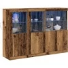 LED Bufetas Senas medis 142,5 x 37 x 100 cm Apdirbta mediena