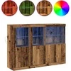 LED Bufetas Senas medis 142,5 x 37 x 100 cm Apdirbta mediena