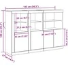 LED Bufetas Senas medis 142,5 x 37 x 100 cm Apdirbta mediena