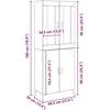 Aukštas spintelė 2 pcs Sena mediena 69,5 x 34 x 180 cm