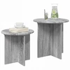 Šoninių staliukų komplektas 2 pcs Pilka sonoma ąžuolo