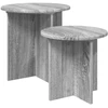 Šoninių staliukų komplektas 2 pcs Pilka sonoma ąžuolo
