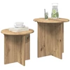 Šoninių staliukų komplektas su saugykla 2 pcs Artisano ąžuolo