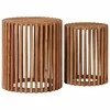 Rankų darbo šoniniai stalų rinkinys 2 pcs Teak medžio rudas