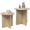 Šoninių staliukų komplektas su saugykla 2 pcs Sonoma ąžuolas