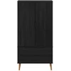 Spinta MOLDE Juoda 90 x 55 x 175 cm Pušies medienos masyvas