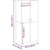 Spinta Old Wood 90x52x200 cm Engineered Wood