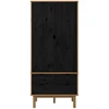 Spinta OTTA Juoda 76,5 x 53 x 172 cm Pušies medienos masyvas