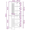 Spintelė 2 pcs 66 x 34,5 x 90 cm Apdirbta mediena