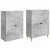 Spintelė 2 pcs 66 x 34,5 x 90 cm Apdirbta mediena
