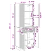 Spintelė 2 pcs 66 x 34,5 x 90 cm Apdirbta mediena