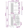 Spintelė 2 pcs 66 x 34,5 x 90 cm Apdirbta mediena