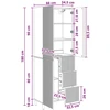 Spintelė 2 pcs 66 x 34,5 x 90 cm Apdirbta mediena
