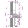 Spintelė 2 pcs 66 x 34,5 x 90 cm Apdirbta mediena