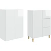 Spintelė 2 pcs 66 x 34,5 x 90 cm Apdirbta mediena