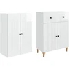 Spintelė 2 pcs 66 x 34,5 x 90 cm Apdirbta mediena