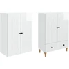 Spintelė 2 pcs 66 x 34,5 x 95 cm Apdirbta mediena