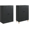 Spintelė 2 pcs 66 x 34,5 x 95 cm Apdirbta mediena