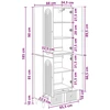 Spintelė 2 pcs 66 x 34,5 x 95 cm Apdirbta mediena