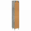 Spintelė 2 pcs Betono pilka 33 x 34,5 x 90 cm Apdirbta mediena