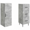 Spintelė 2 pcs Betono pilka 33 x 34,5 x 90 cm Apdirbta mediena