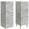 Spintelė 2 pcs Betono pilka 33 x 34,5 x 90 cm Apdirbta mediena