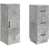 Spintelė 2 pcs Betono pilka 33 x 34,5 x 87 cm Apdirbta mediena