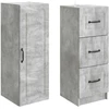 Spintelė 2 pcs Betono pilka 33 x 34,5 x 87 cm Apdirbta mediena