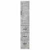 Spintelė 2 pcs Betono pilka 33 x 34,5 x 87 cm Apdirbta mediena