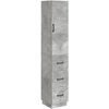 Spintelė 2 pcs Betono pilka 33 x 34,5 x 87 cm Apdirbta mediena