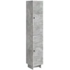 Spintelė 2 pcs Betono pilka 34,5 x 33 x 90 cm Apdirbta mediena