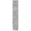 Spintelė 2 pcs Betono pilka 34,5 x 33 x 90 cm Apdirbta mediena