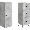 Spintelė 2 pcs Betono pilka 34,5 x 34,5 x 90 cm