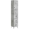 Spintelė 2 pcs Betono pilka 34,5 x 34,5 x 90 cm