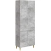 Spintelė 2 pcs Betono pilka 66 x 34,5 x 90 cm Apdirbta mediena