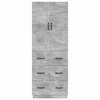 Spintelė 2 pcs Betono pilka 66 x 34,5 x 87 cm Apdirbta mediena