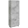 Spintelė 2 pcs Betono pilka 66 x 34,5 x 90 cm Apdirbta mediena