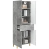 Spintelė 2 pcs Betono pilka 66 x 34,5 x 90 cm Apdirbta mediena