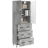 Spintelė 2 pcs Betono pilka 66 x 34,5 x 90 cm Apdirbta mediena