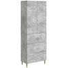 Spintelė 2 pcs Betono pilka 66 x 34,5 x 90 cm Apdirbta mediena