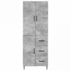 Spintelė 2 pcs Betono pilka 66 x 34,5 x 89,5 cm
