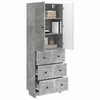 Spintelė 2 pcs Betono pilka 66 x 34,5 x 90 cm Apdirbta mediena