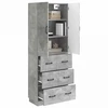 Spintelė 2 pcs Betono pilka 66 x 34,5 x 87 cm Apdirbta mediena