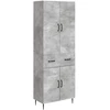 Spintelė 2 pcs Betono pilka 66 x 34,5 x 89,5 cm