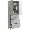 Spintelė 2 pcs Betono pilka 66 x 34,5 x 90 cm Apdirbta mediena