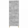 Spintelė 2 pcs Betono pilka 66 x 34,5 x 90 cm Apdirbta mediena