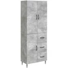 Spintelė 2 pcs Betono pilka 66 x 34,5 x 89,5 cm